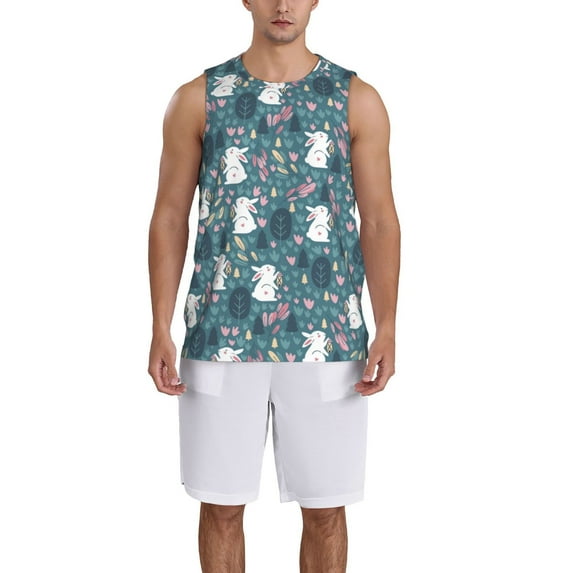 Naloa Forest Rabbit Basketball Jersey Reversible Men's Mesh Athletic Sports Shirts Training Practice S-4XL4X-Large