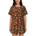 thumbnail image 1 of Naloa Forest Squirrel Women's Short-Sleeved Pajama Set, Loungewear, Summer pajamas, Breathable Cozy - 3X-Large, 1 of 9