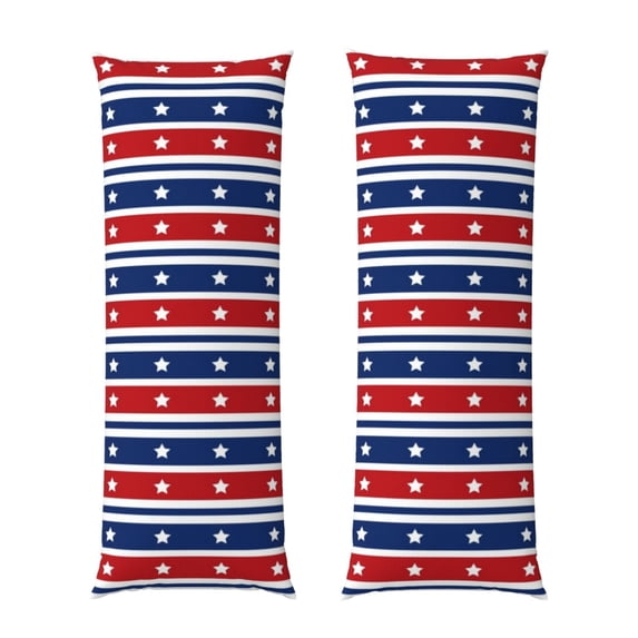 Naloa Fourth Of July Super Soft 20x60 Body Pillow Case,Long Side Hidden Zipper(PILLOWS ARE NOT INCLUDED)