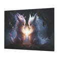 thumbnail image 1 of Naloa Fox Couple Print Canvas Picture,Wall Pictures, Modern Decorative Poster,Art Prints for Bedroom, Toilet, 40 x 30 cm, Built-in Wooden Frame, 1 of 6