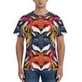 thumbnail image 1 of Naloa Fox Face Men's T-Shirt Sport T-shirt Men's Basic Tee Casual Men's Shirt, Round Neck, Short Sleeves - Large, 1 of 5