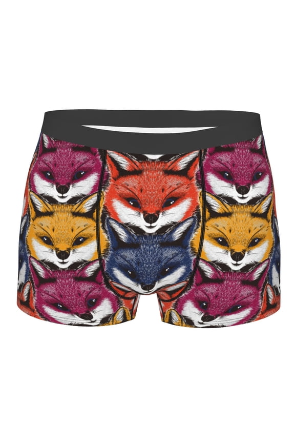 Fox Face Print Mens Underwear - Boxers for Men, Classic Briefs for Men