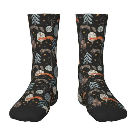Naloa Fox In The Forest Kids Socks Unisex Kids and Toddlers' Crew Socks, ,1 Pairs