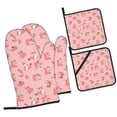 thumbnail image 1 of Naloa Fox Oven Mitts and Pot Holders 4 pcs Set, Cooking Baking Grilling Kitchen Oven Glove for Cooking, 1 of 6