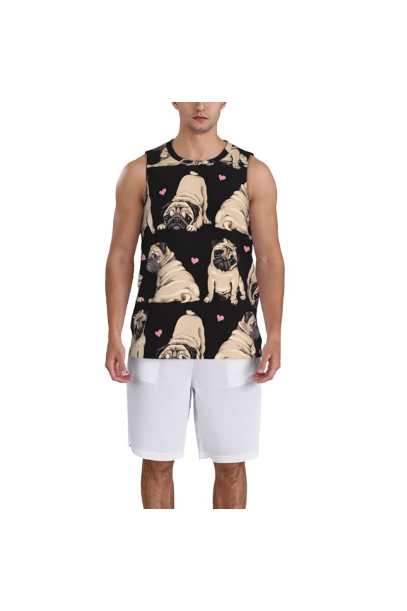 French Bulldog Basketball Jersey Reversible Men's Mesh Athletic Sports Shirts Training Practice S-4XLSmall