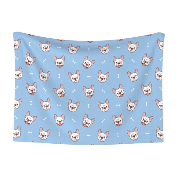 Naloa French Bulldog Head Dog Blanket, 3 Sizes Cat Blanket for Indoor Cats Large Medium Small Dog Gifts-Small