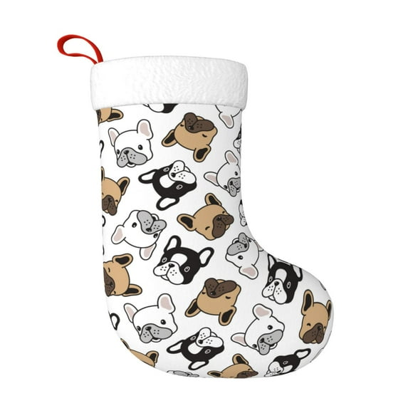 Naloa French Bulldog3 Christmas Stockings Decorations, Xmas Ornaments, DIY Personalized Farmhouse Decor for Home Family Party Tree