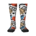 thumbnail image 1 of Naloa French Food Thigh High Socks Extra Long Stretchy Sock Women Over Knee High Opaque Stocking Daily Wear, 1 of 6