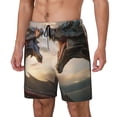 thumbnail image 1 of Naloa Friendship Dragon Print Men Swim Trunks with Compression Liner ,Board Shorts,Men's Swim Shorts with Drawstring and Elastic Waistband-Medium, 1 of 6