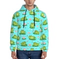 thumbnail image 1 of Naloa Frogs And Aquatic Plants Men's Casual Hooded Collar Drawstring Hoodies Pullover Sweatshirts Casual Long Sleeve Shirts-3X-Large, 1 of 7
