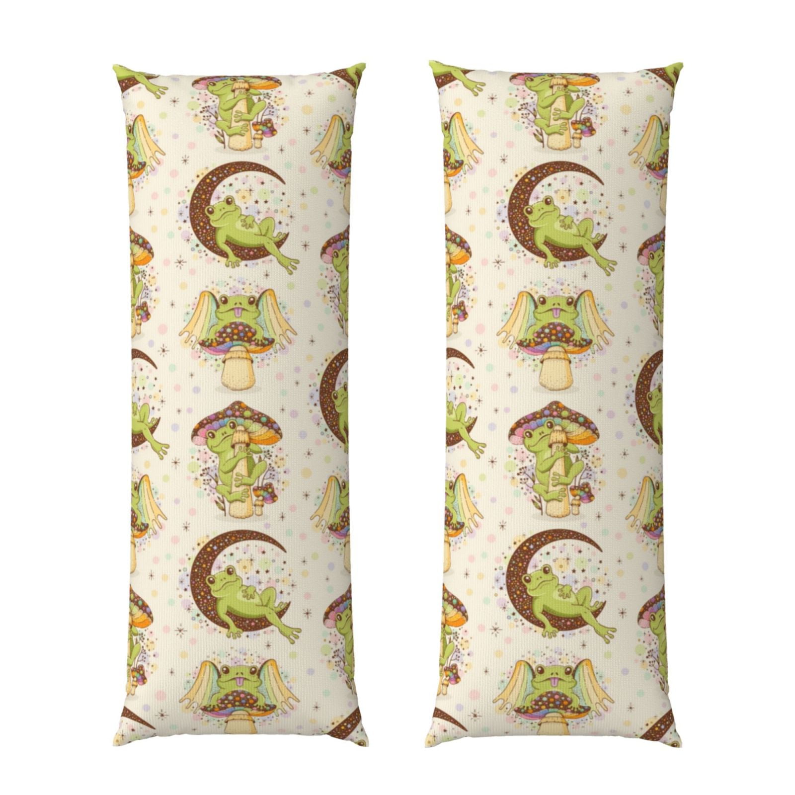 Naloa Frogs Super Soft 20x60 Body Pillow Case,Long Side Hidden Zipper（PILLOWS ARE NOT INCLUDED）