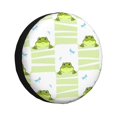 thumbnail image 1 of Naloa Frogs and Dragonflies PVC Leather Spare Tire Wheel Cover for Car Truck SUV Camper Trailer Universal Fit many size16 inch, 1 of 6