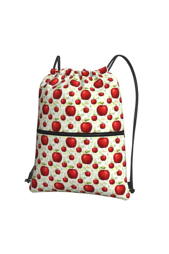 Fruit Apples Drawstring Backpack String Bag Cinch Water Resistant for Gym Shopping Sport Yoga