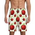 thumbnail image 1 of Naloa Fruit Apples Men's Short Pajama Pants, Lounge Comfort Shorts with Elasticized Waistband and Side Pockets - Large, 1 of 9
