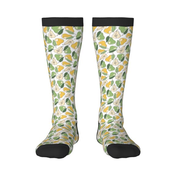 Naloa Fruit Pears Knee Socks, High Socks Long Stretchy Sock Women Knee High Stocking, Long Socks for Women