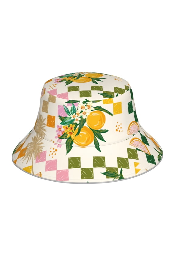 Fruit Reflective Double-Sided Bucket Hat, Sun Hat, Soft and Breathable for Gardening, Beaching, Camping, Hiking, Fishing