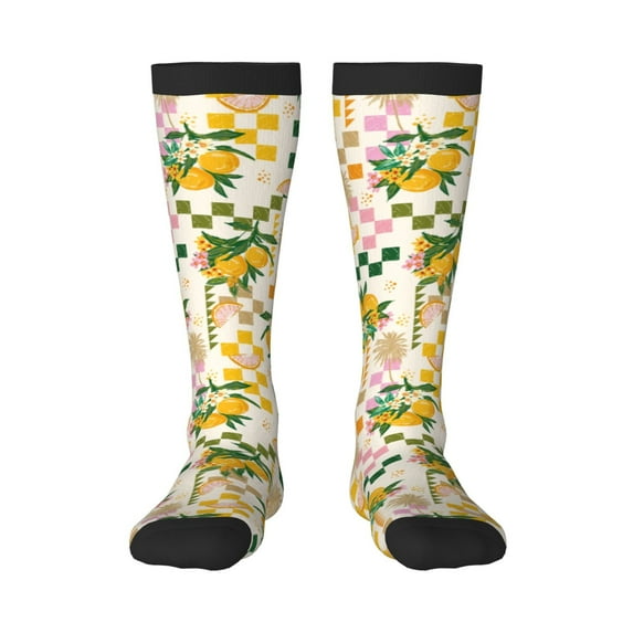 Naloa Fruit Thigh High Socks Extra Long Stretchy Sock Women Over Knee High Opaque Stocking Daily Wear