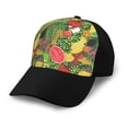 thumbnail image 1 of Naloa Fruits Vegetables And Berries Adult adjustable Print Baseball Hat, Patchwork curved brim baseball capfor Men and Women, One Size, 1 of 5