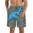 thumbnail image 1 of Naloa Fun Riding Dinosaur Men's Beach Shorts, Surfing shorts, Swim trunks, Quick Dry Swim Trunks for Surfing Beach Fun - 3X-Large, 1 of 9