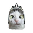 thumbnail image 1 of Naloa Funny Cat Canvas Backpack for Men Women Rucksack Casual Travel Daypack College Tote Satchel Bookbag for Teens-Small, 1 of 7