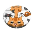 thumbnail image 1 of Naloa Funny Cats Round Bar Stool Cushion Cover 12-14 inch, Fits Kitchen, Office, Restaurant Chairs - 13 inch, 1 of 7