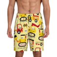 thumbnail image 1 of Naloa Funny Construction Vehicles Men's Short Pajama Pants, Lounge Comfort Shorts with Elasticized Waistband and Side Pockets - 3X-Large, 1 of 9