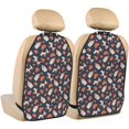 thumbnail image 1 of Naloa Funny Dogs 2Pcs Anti-Kick Back Seat Cover Kick Mat, Car Seat Protector with 3 Storage Pockets, 1 of 8