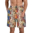 thumbnail image 1 of Naloa Funny Dogs Family Men's Beach Shorts, Surfing shorts, Swim trunks, Quick Dry Swim Trunks for Surfing Beach Fun - Medium, 1 of 9