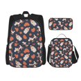 thumbnail image 1 of Naloa Funny Dogs Print Large Capacity Backpack Lunch Bag Pencil Case Combination 3 Piece Set for Student, 1 of 8