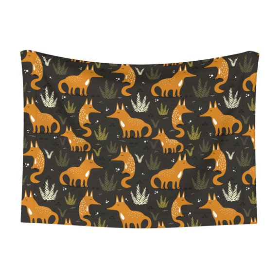 Naloa Funny Fox by the Field Dog Blanket, 3 Sizes Cat Blanket for Indoor Cats Large Medium Small Dog Gifts-Small