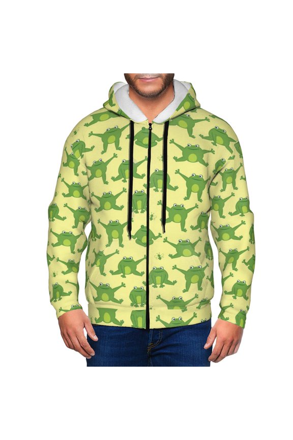Funny Frogs Men’s Hoodies, Zip up Hoodie, Sweatshirts,Hoodies for Men Sizes S-3XL-Small