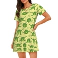 thumbnail image 1 of Naloa Funny Frogs Print Women Nightgowns,Womens Loungewear,Short Sleeve Sleepwear,Comfy Ladies Nightdress, 1 of 6