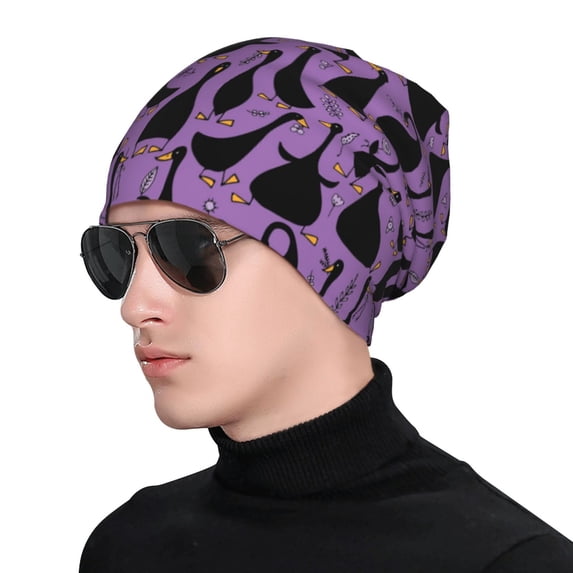 Naloa Funny Goose Soft Beanie Hat, Knit Beanie Daily Beanie in Fine Knit for Women Men Winter Travel, Outdoor
