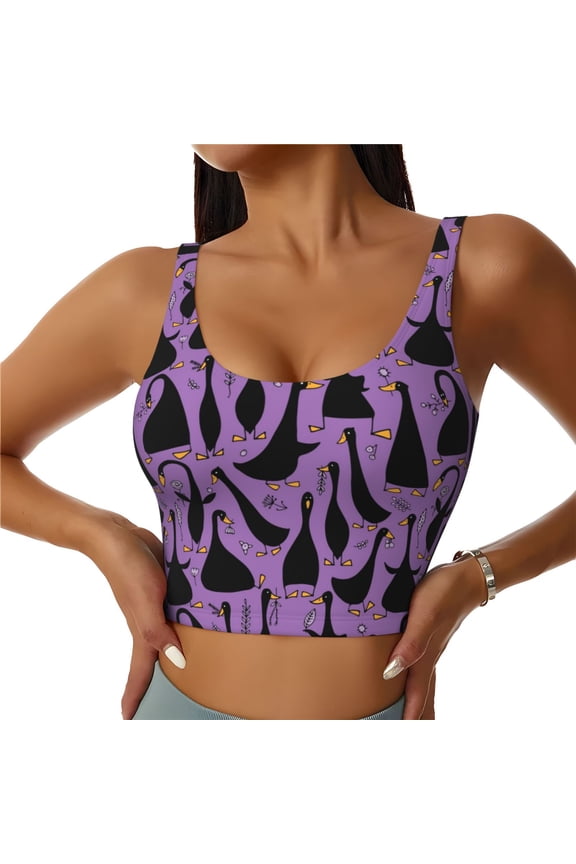 Funny Goose Sports Bras for Women, High Support Bra with Removable Pads, Comfortable - Medium