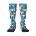thumbnail image 1 of Naloa Funny Pig Faces Thigh High Socks Extra Long Stretchy Sock Women Over Knee High Opaque Stocking Daily Wear, 1 of 6