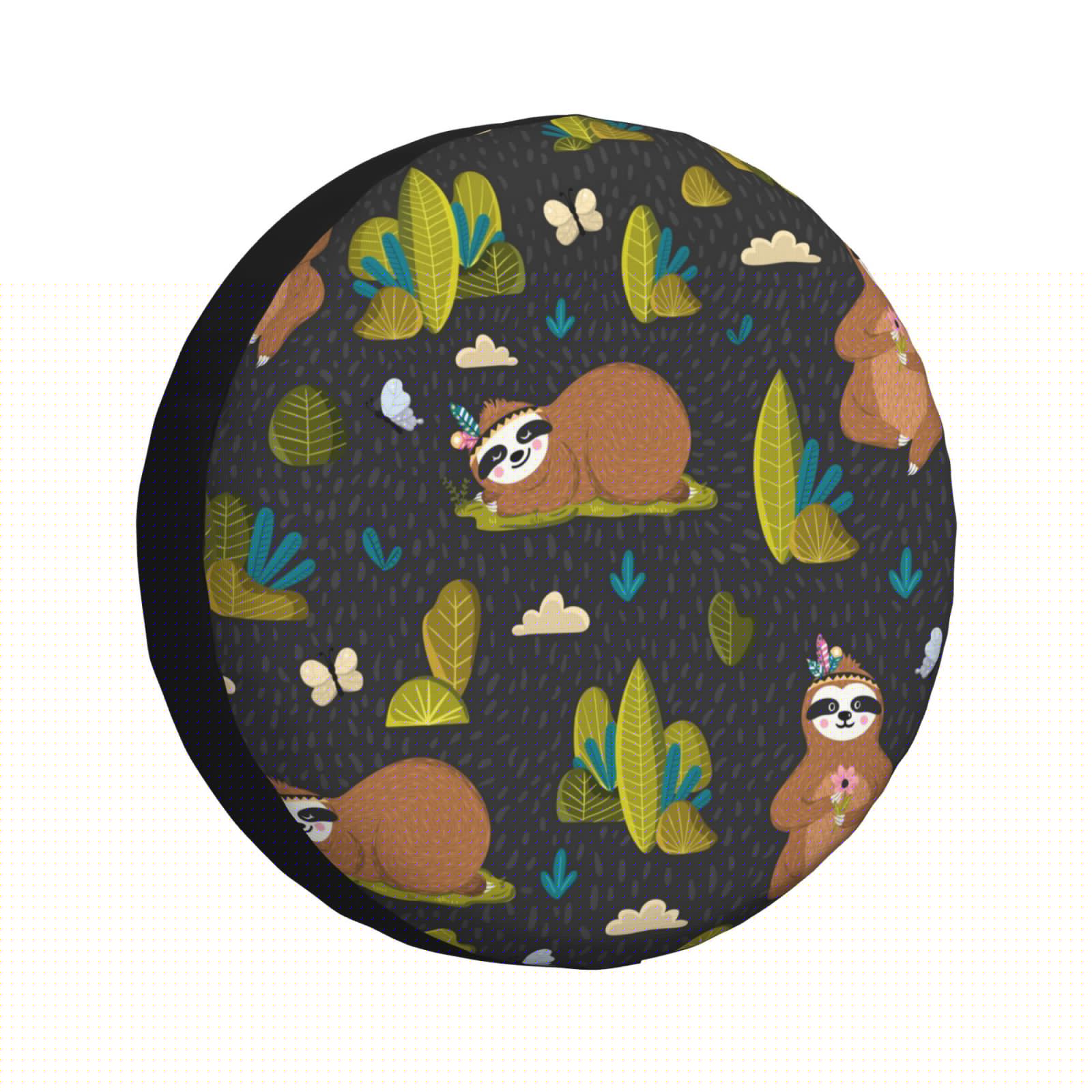 thumbnail image 1 of Naloa Funny Sloths In The Forest PVC Leather Spare Tire Wheel Cover for Car Truck SUV Camper Trailer Universal Fit many size17 inch, 1 of 6