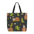 thumbnail image 1 of Naloa Funny Sloths In The Forest Tote Bag for Women, Foldable Tote Bag With Zipper, Large Shoulder Bag, Top Handle Handbag for Travel, Work, Shopping, 1 of 9