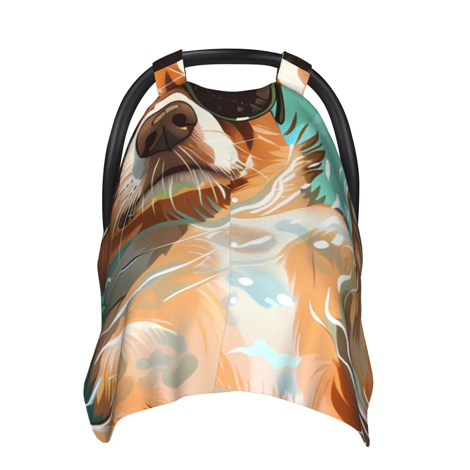 Naloa Funny Swimming Chihuahua Baby Car Seat Cover, Breathable Baby Carrier Cover, Multiuse Baby Carrier Cover & Nursing Breastfeeding Cover