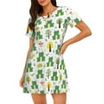 thumbnail image 1 of Naloa Funny Toad Print Women Nightgowns,Womens Loungewear,Short Sleeve Sleepwear,Comfy Ladies Nightdress, 1 of 6