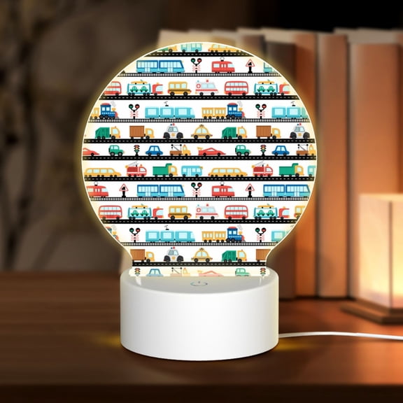 Naloa Funny Transport Acrylic LED Night Light Custom LED Lights Personalized Nightlight Customized Gifts for Family Couples Friends