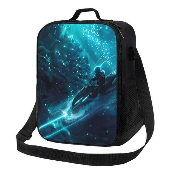 Naloa Futuristic Jet Ski Adventure Lunch box Lunch bag for men women Large capacity Lunchbox Insulated Lunch bag Lunch box cooler