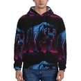 thumbnail image 1 of Naloa Futuristic Purple Panther Men's Casual Hooded Collar Drawstring Hoodies Pullover Sweatshirts Casual Long Sleeve Shirts-3X-Large, 1 of 7