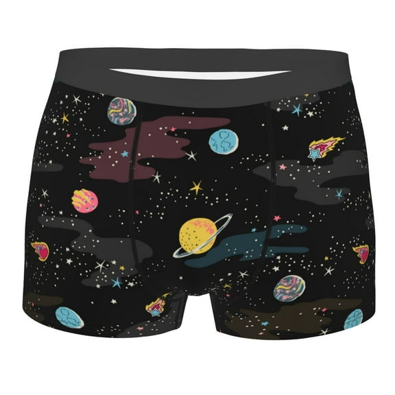 Naloa Galaxy Print Mens Underwear - Boxers for Men, Classic Briefs for Men
