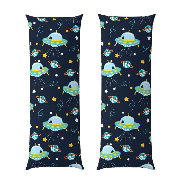 Naloa Galaxy With Ufo Super Soft 20x60 Body Pillow Case,Long Side Hidden ZipperPILLOWS ARE NOT INCLUDED