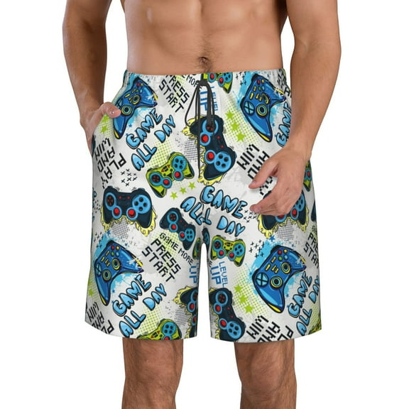 Naloa Game All Day Men's Beach Shorts, Surfing shorts, Swim trunks, Quick Dry Swim Trunks for Surfing Beach Fun - XX-Large