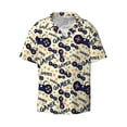 thumbnail image 1 of Naloa Game Controller Men's Loose Fit Cuban Collar Short-Sleeve Shirt with Button-down and Chest Pocket for Everyday Wear Outings - Small, 1 of 7