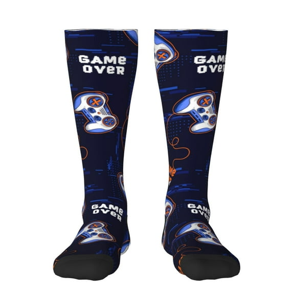 Naloa Game Pads Thigh High Socks Extra Long Stretchy Sock Women Over Knee High Opaque Stocking Daily Wear