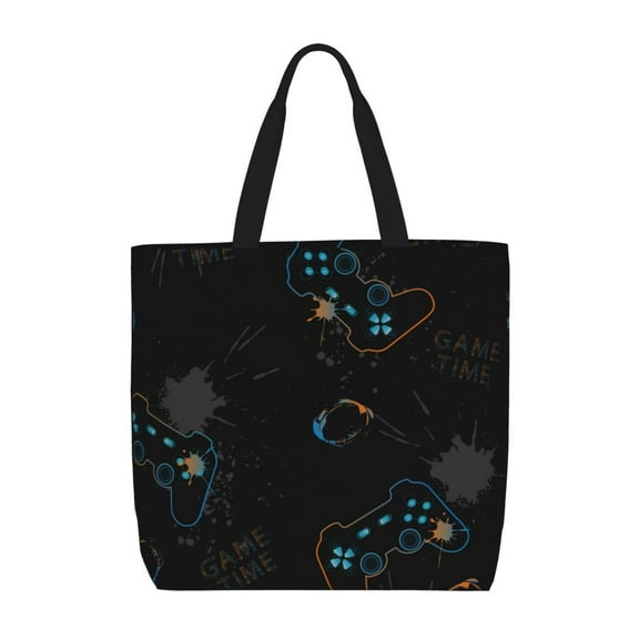 Naloa Game Time Tote Bag for Women, Foldable Tote Bag With Zipper, Large Shoulder Bag, Top Handle Handbag for Travel, Work, Shopping