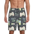 thumbnail image 1 of Naloa Gamers Men's Short Pajama Pants, Lounge Comfort Shorts with Elasticized Waistband and Side Pockets - Medium, 1 of 9