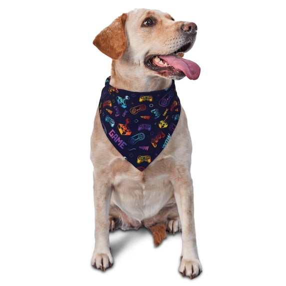 Naloa Games Dog Bandanas 1PC Washable Triangle Dog Scarfs Premium Durable Fabric, for Small Medium Large Dogs and Cats